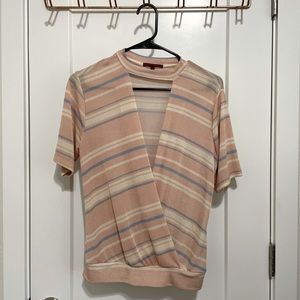 Wrap front blouse